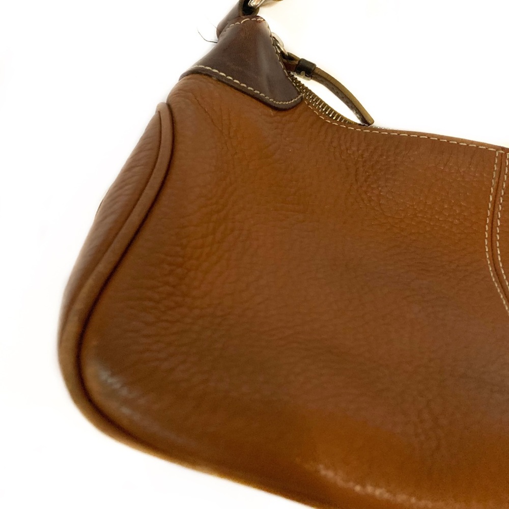 •SOLD•DOONEY & BOURKE Pebbled Brown Leather Shoulder Bag - Picture 2 of 9